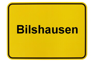 Illustration eines Ortsschildes der Gemeinde Bilshausen in Niedersachsen