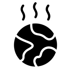 Obraz premium Global warming Solid Icon