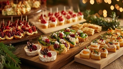 Festive Appetizers Buffet Spread for Holiday Party