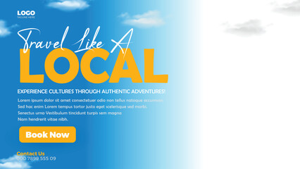 Obraz premium Travel Banner templates in vector art work 