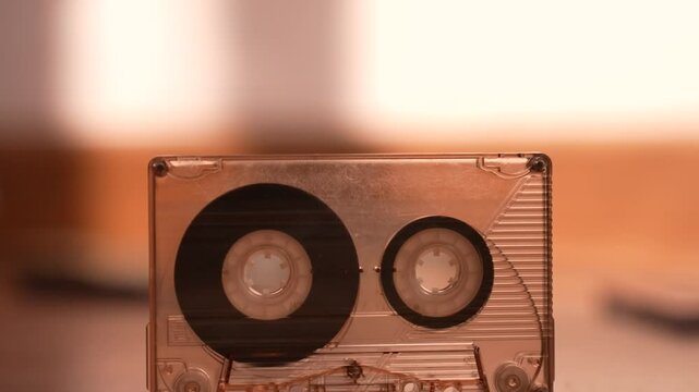 a lot of  Cassette Tape falling down 