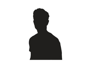 Vector Silhouette of a Head in Profile View highly detailed.
