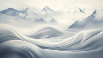 Art banner with a pattern of abstract lines and waves in an oriental style.