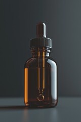 Naklejka premium Detailed 3D model of an iodine dropper bottle, used for health and wellness.