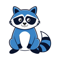 Fototapeta premium Cute Raccoon vector illustration - Racoon isolated Clipart Design