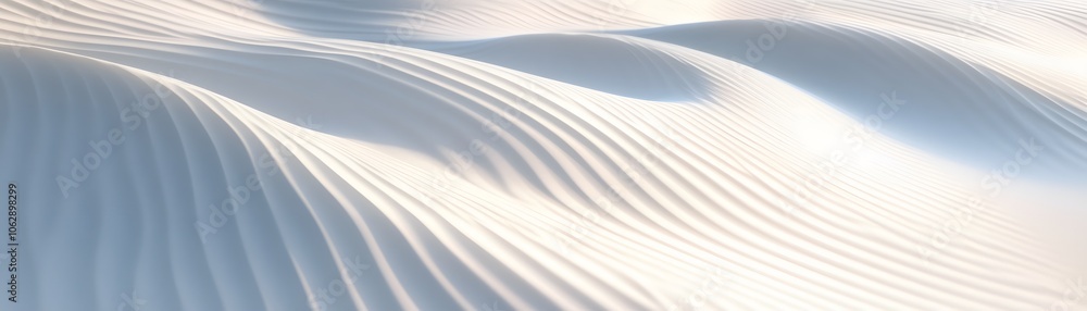 Poster abstract white wavy surface with parallel lines