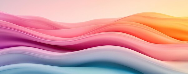 Fototapeta premium Colorful wave pattern with soft gradients on a smooth background