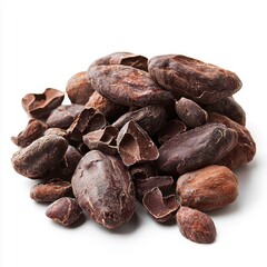 Obraz premium Cocoa isolated on white, rich color, natural ingredients.