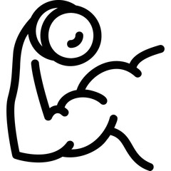 
Simple vector icon on a theme pumping muscles