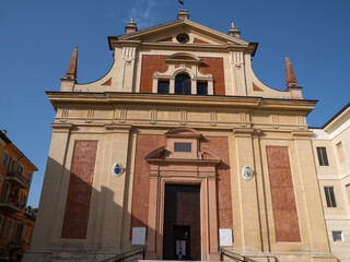 Facade of the Church of San Pietro in Reggio Emilia, Italy