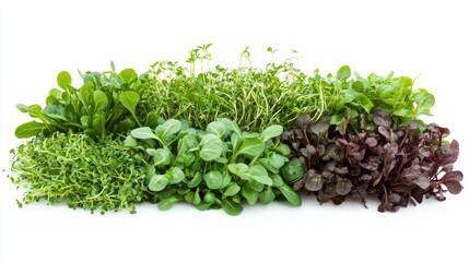 Obraz premium Fresh Assortment of Vibrant Green Herbs and Greens