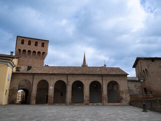 Detail of Rocca di Vignola, Ancient Medieval Castle near Modena, Italy