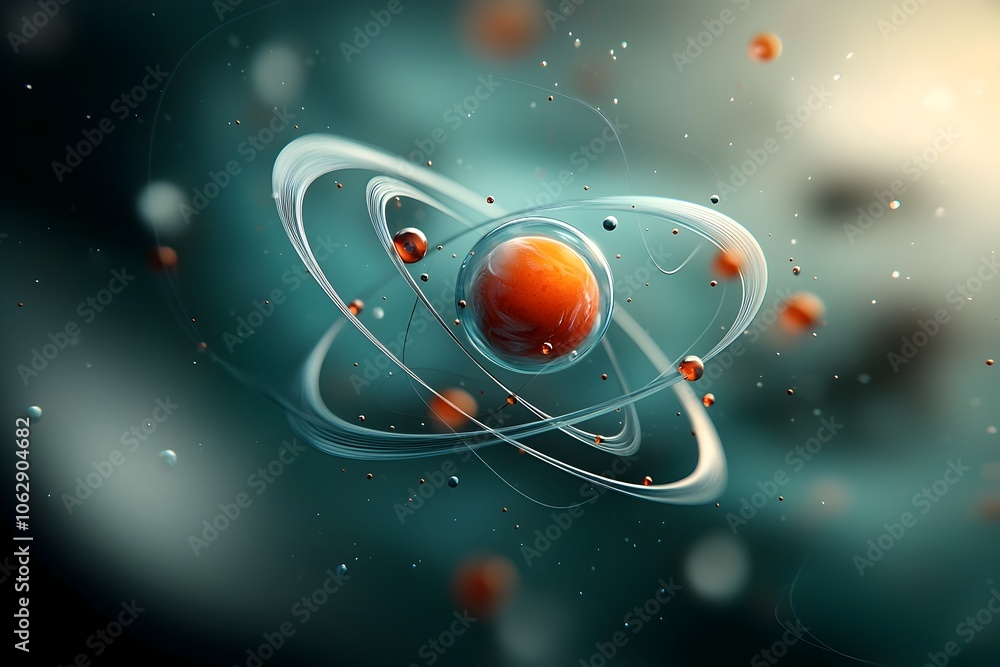 Poster a mesmerizing prismatic molecule with a hypnotic core undulating surface that reflects its surreal a