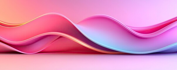 Colorful wave patterns flowing in vibrant shades of pink and blue.