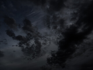 Cloud storm sky dark halloween background rain lightning thunder stoumy typhoon Nature light scene...