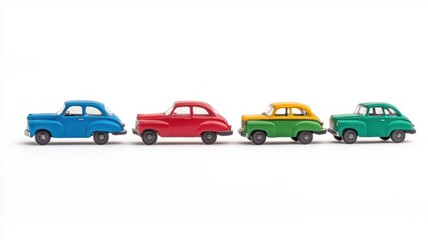 Colorful Collection of Vintage Sedan Models
