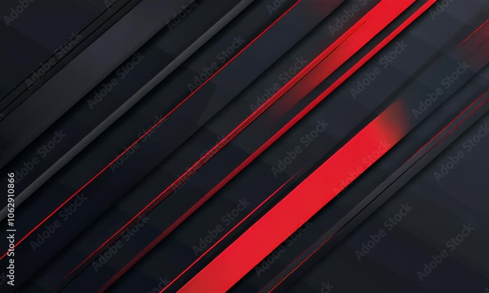 Poster red glowing line in black background vector presentation design, simple and minimalistic