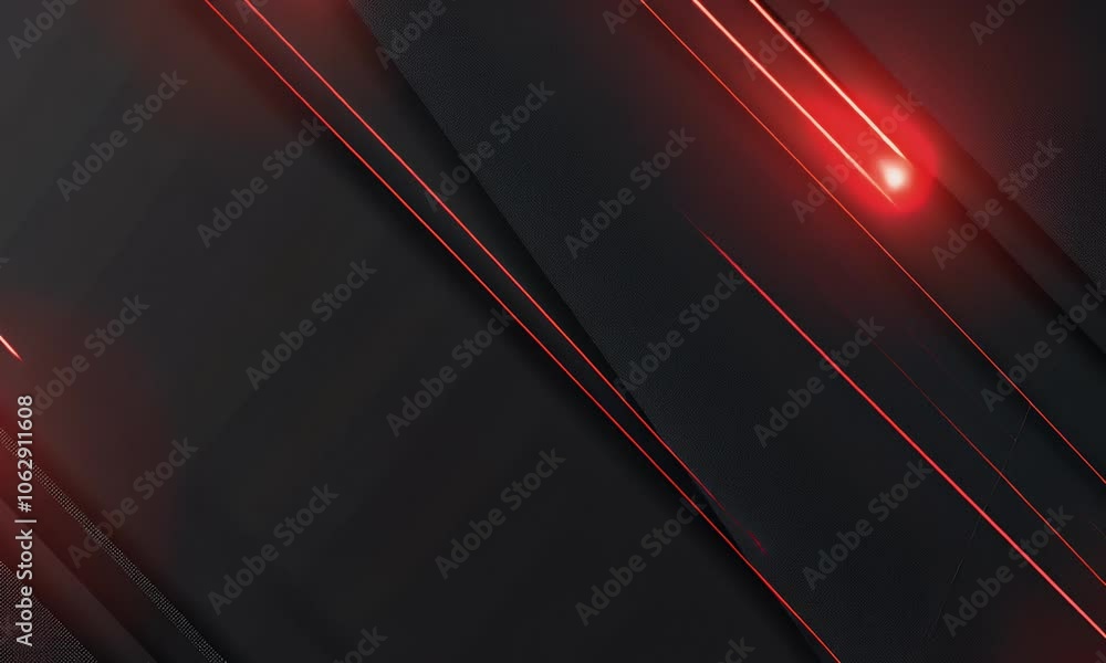 Aufkleber red glowing line in black background vector presentation design, simple and minimalistic