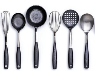 Assorted Kitchen Utensils for Culinary Preparation