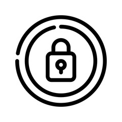 Icon App Lock With Style Outline