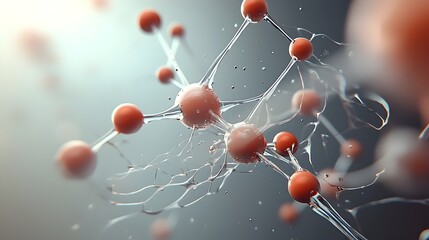 Delicate Molecular Structure Representing Pharmaceutical and Medicinal Concepts with Ethereal Energy