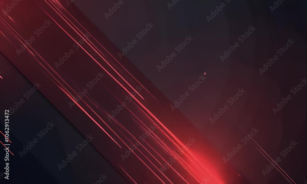 Poster red glowing line in black background vector presentation design, simple and minimalistic