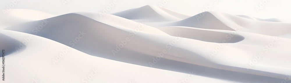 Aufkleber abstract white hillscape with smooth curving lines and subtle texture