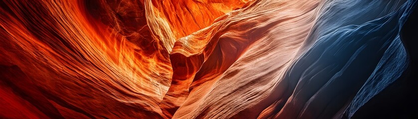 Obraz premium Abstract Formation of Swirling Sandstone in a Canyon