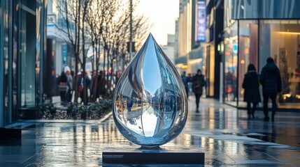 Obraz premium abstract glass water drops in the street 