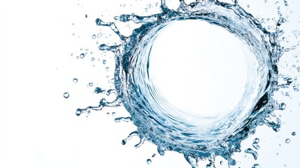 water splash isolated on white