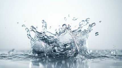 water splash isolated on white