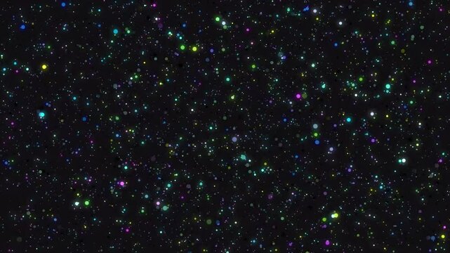 rainbow star and space background with particles