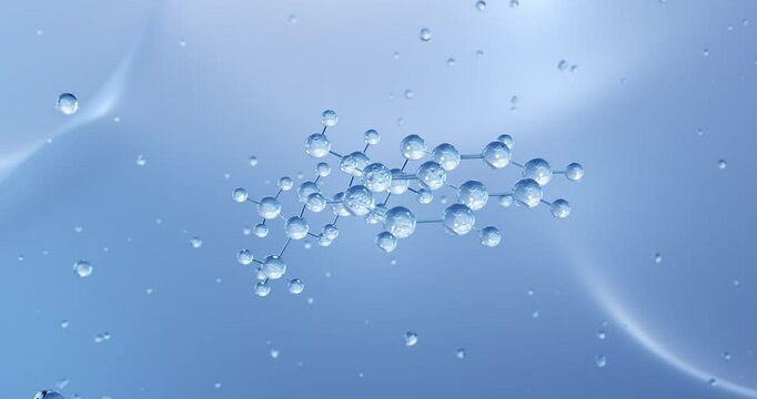 Propanolol rotating molecular structure, 3d model of molecule, inderal, looped video
