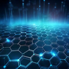 Abstract hexagon background with connection lines for a futuristic medical or scientific layout, ideal for technology-themed projects