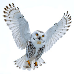 Obraz premium The silent watcher soars through the whispering winter sky with grace and majesty, photography of wildlife concept.