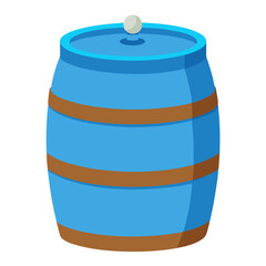 Water Barrel vector illustration 