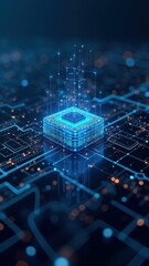 hand holding the data cloud storage device with ai network connection for security privacy internet of business technology