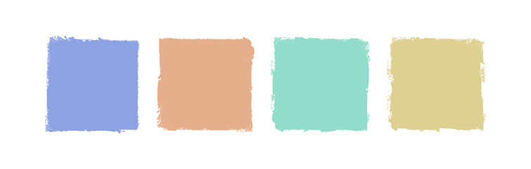 Paint color swatches on a white wall