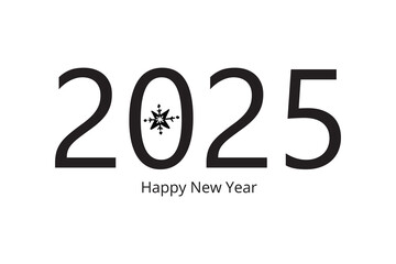 2025 Happy New Year design vector. trendy new year 2025 design template.