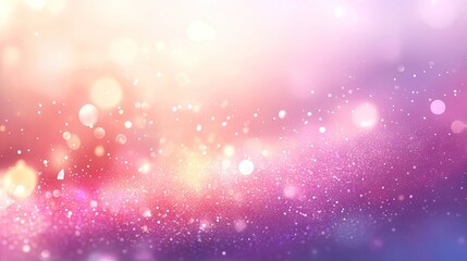 Purple and pink abstract blurred glitter background with shimmering colors creates a dreamy and ethereal atmosphere. This captivating abstract glitter background offers ample copy space.