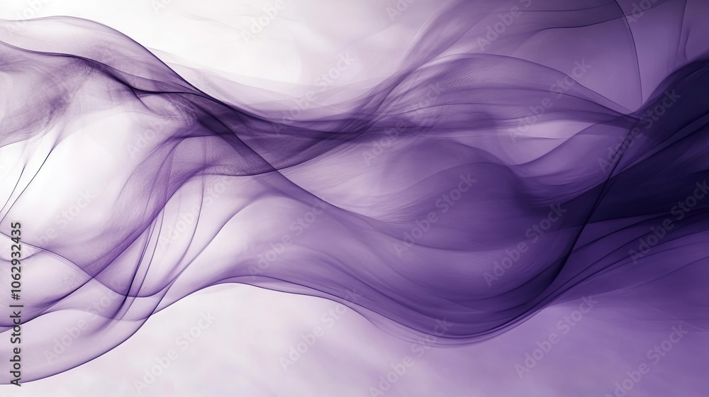 Poster an abstract composition with a harmonious blend of purple and black waves creates a fluid and dynami