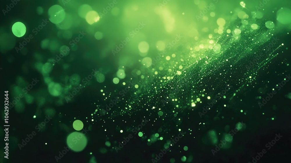 Poster abstract green and black background with light effect creates a vibrant visual experience, perfect f