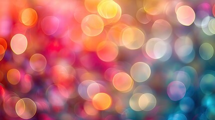 Fototapeta premium Colorful fireworks create a stunning bokeh background with defocused lights, perfect for capturing the essence of festivities and New Years celebrations in an abstract style.