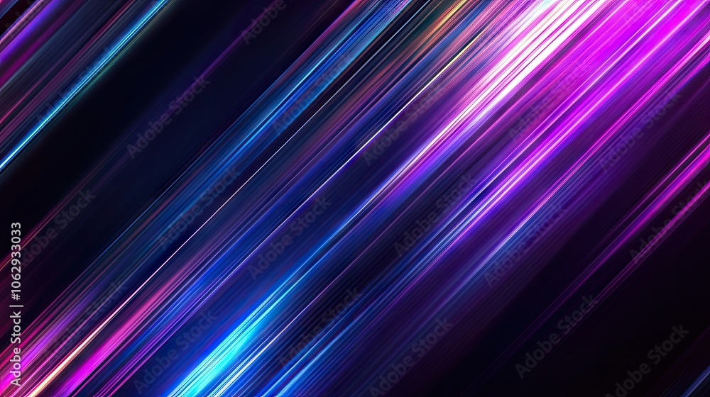 Poster neon abstract diagonal line background creates a vibrant and dynamic visual effect, perfect for addi