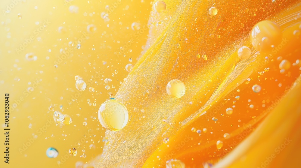 Poster vibrant golden yellow abstract background with colorful elements creates an engaging visual experien