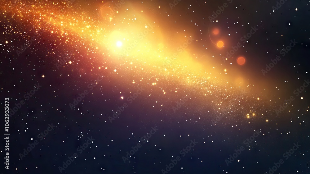 Poster galaxy filled with light and cosmic elements creates a captivating scene of space matter. this detai