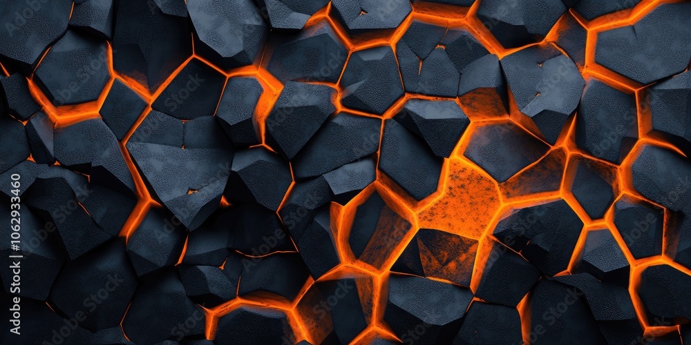Aufkleber a background featuring a geometric texture in dark black and orange hues, providing a striking and v