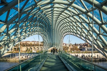 Bridge of Peace in Tbilisi, Georgia