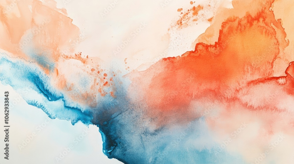 Poster an abstract watercolor texture filled with vibrant colors, creating a dynamic visual appeal. this ey