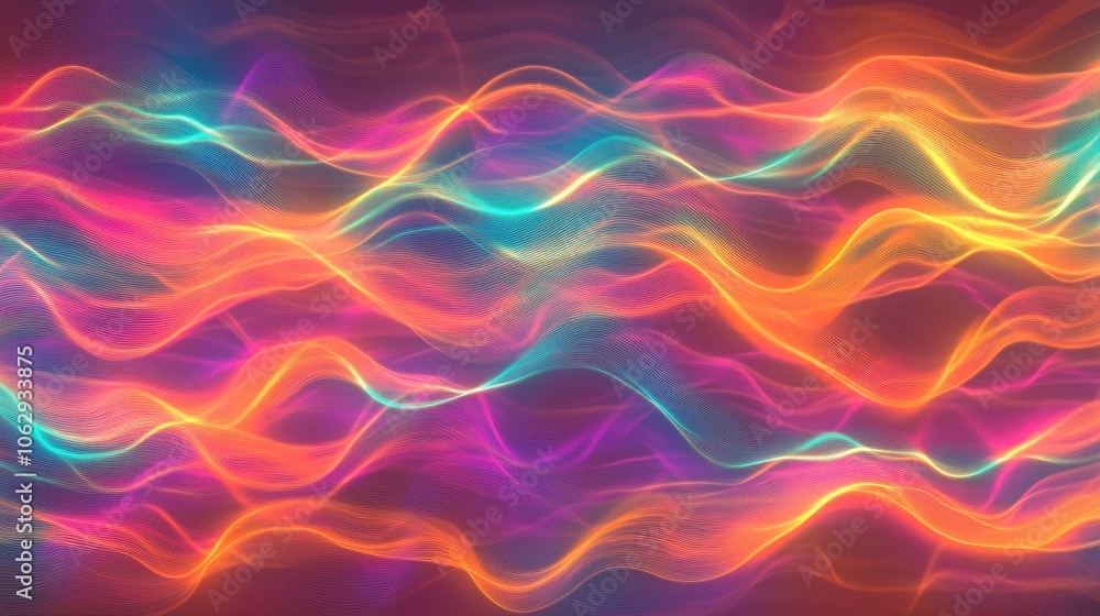 Poster a lively and vibrant audio wave pattern background that captures energy and rhythm, perfect for desi